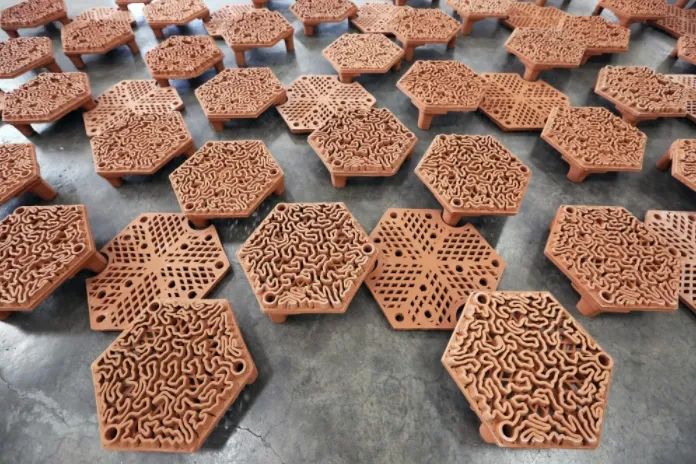 3D 打印混凝土人工魚礁，幫助修復(fù)海洋珊瑚礁生態(tài)環(huán)境 圖片